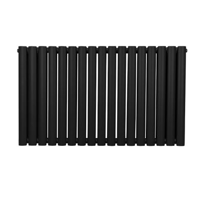 Röhrenheizkörper Oval Zentralheizung Modern Horizontal Schwarz 600 x 1020mm