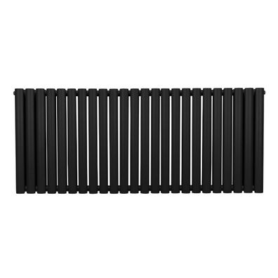Röhrenheizkörper Oval Zentralheizung Modern Horizontal Schwarz 600 x 1440mm