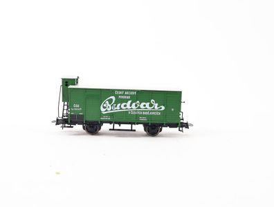 Roco H0 47673 gedeckter Güterwagen mit Brhs. "Budvar" Bierwagen 510243 CSD / /EM