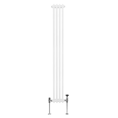 Traditioneller 2-Spalten-Heizkörper Zentralheizung Vertikal Weiß 1800 x 202mm