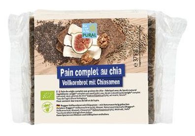 Pural 6x Roggen Vollkorn-Schnittbrot mit Chia 375g