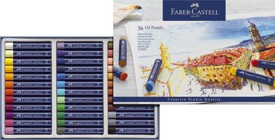 FaberCastell 127036 Creative Studio Ölpastellkreide 36 Farben sortiert im Kartonetui