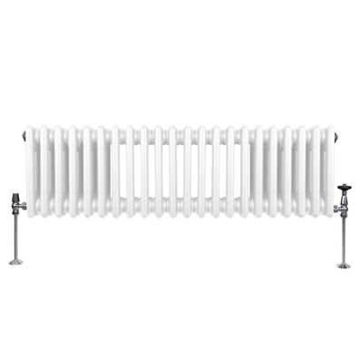 Traditioneller 3-Spalten-Heizkörper Zentralheizung Horizontal Weiß 300 x 1012mm