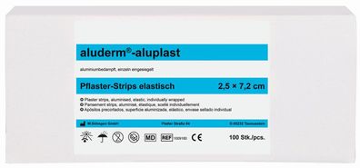 SÖHNGEN® 1009180 aluderm®-aluplast Pflaster-Stripes - elastisch, 2,5x7,2 cm, 100