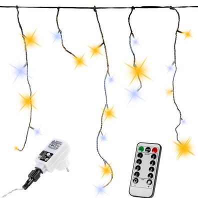 Voltronic® Lichterkette 200 LED Beleuchtung Außen 5m Warmweiß Kaltweiß Strom