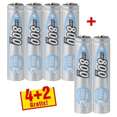 Ansmann 1321-0000-510 4 + 2 AAA Akkus 800 mAh