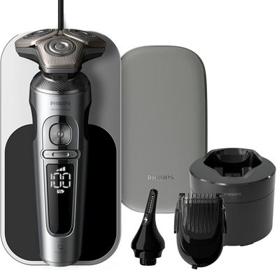 Philips Shaver S9000 Prestige SP9885/35, Grau, Rotationsrasierer