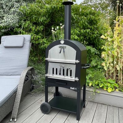 Outdoor Pizzaofen Pizza Ofen Gartenofen Grill 156cm H x 64cm B x 43cm T Gratis Pizza