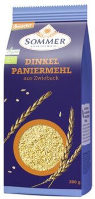 SOMMER 3x Demeter Dinkel Paniermehl aus feinem Zwieback 300g