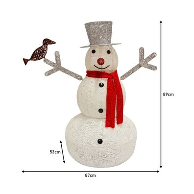 Beleuchtetes Reh Hirsch Schneemann LED Beleuchtung Weihnachtsdeko Garten Timer