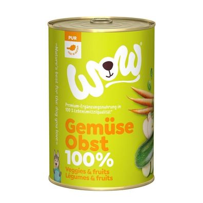 WOW Dog 100% Gemüse & Obst Pur 12 x 400g (10,40€/kg)