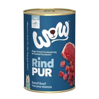 WOW Dog Rind Pur 12 x 400g (10,40€/kg)