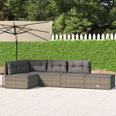 Garten Lounge Set mit Kissen Poly Rattan Polyrattan Sitzgruppe Gartenset