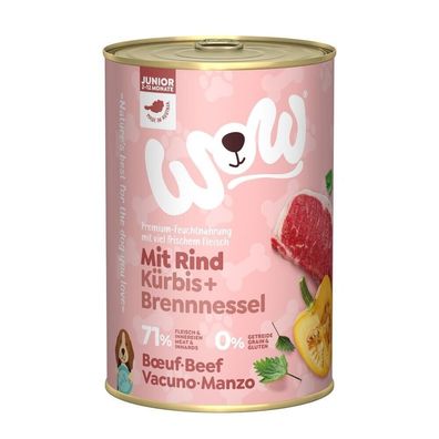 WOW Dog Junior Rind 12 x 400g (9,56€/kg)