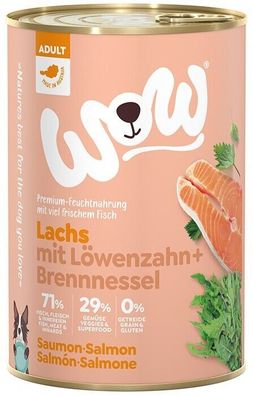 WOW Dog Lachs 12 x 400g (9,56€/kg)