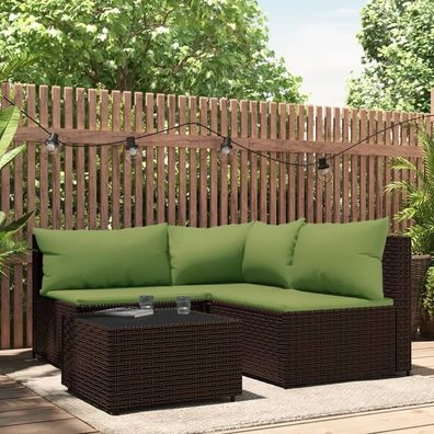 Garten Lounge Set mit Kissen Poly Rattan Polyrattan Sitzgruppe Garnitur