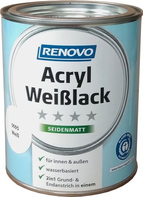 2,5L Renovo Acryl Weisslack seidenmatt