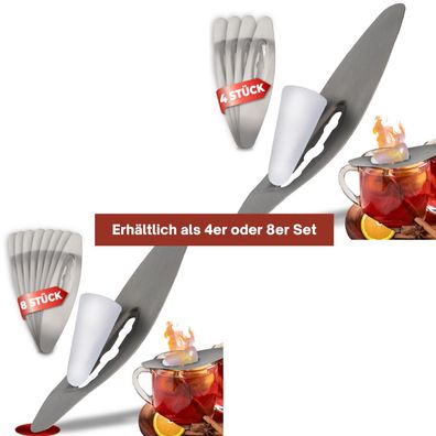 Kela Mini-Feuerzange 4 oder 8 Stück klein Feuerzangenbowle Zuckerzange Edelstahl