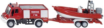 SIKU 1636 Unimog Feuerwehr mit Boot, Nr. 1636