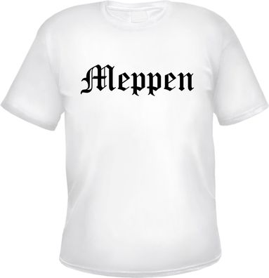 Meppen Herren T-Shirt - Altdeutsch - Weißes Tee Shirt