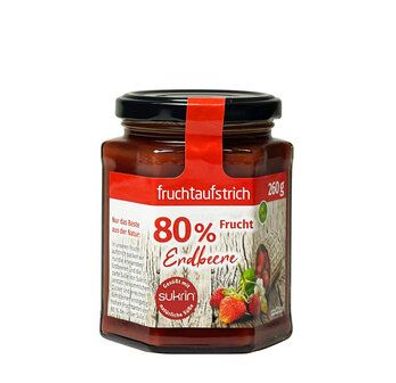 Sukrin 6x Fruchtaufstrich Erdbeer 260g 260g