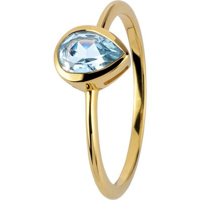 Jacques Lemans - Ring Sterlingsilber vergoldet mit Sky Blue Topaz - SE-R123E