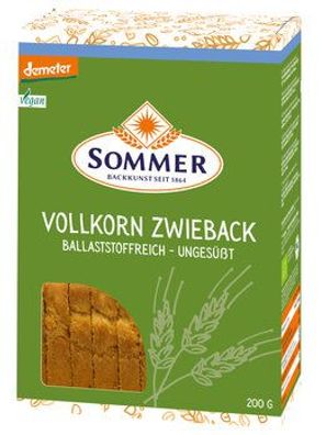 SOMMER Demeter Weizen-Vollkorn Zwieback 200g