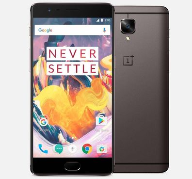 OnePlus 3T A3003 64GB Dual Sim Android Smartphone Gunmetal Neu OVP