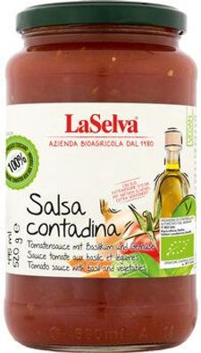 LaSelva Salsa Contadina - Tomatensauce mit Gemüse und Olivenöl 520g