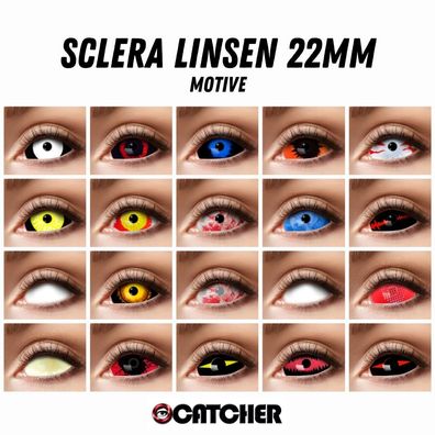 Farbige Sclera Kontaktlinsen verschiedene Motive 22mm