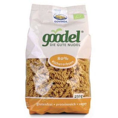 Govinda 6x Goodels - die gute Nudel "Kichererbse" Spirelli 250g