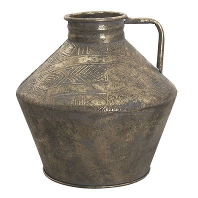 Clayre & Eef Vase Ø 33x34 cm Kupferfarbig Metall Rund (Gr. Ø 33x34 cm)