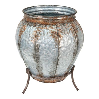 Clayre & Eef Vase Ø 24x38 cm Grau Braun Eisen (Gr. Ø 32x42 cm)