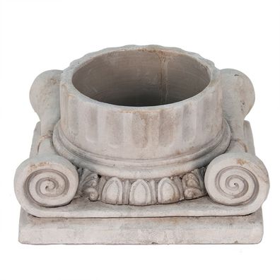 Clayre & Eef Blumentopf 21x21x11 cm Grau Stein (Gr. 21x21x11 cm)