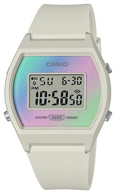 Casio Damen Armbanduhr creme Digital LW-205H-8AEF