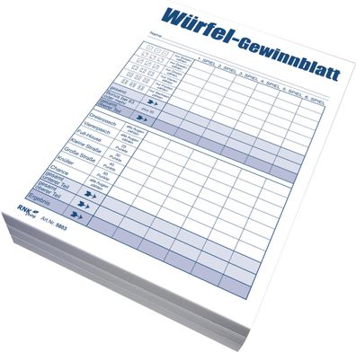 RNK Würfelblock DIN A6 3x85 Bl