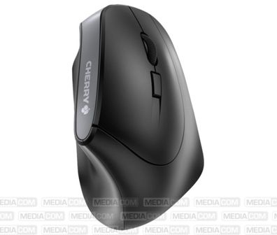 Ergonomische Maus mit 5 Tasten 1200 DPI mit USB-Empfänger Kabellos in Schwarz