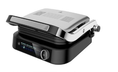 Kontaktgrill mit LED-Display Sandwichmaker Toaster Multigrill Elektrogrill schwarz