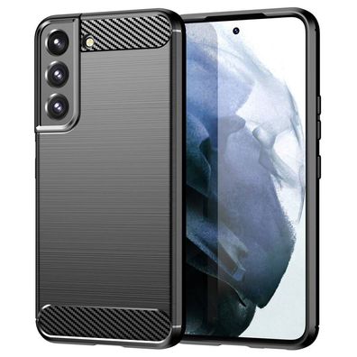 Silikon Hülle Bumper Carbon kompatibel mit Samsung GALAXY S23 Ultra (S918B) Case