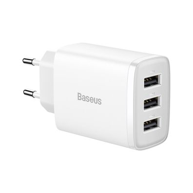 Baseus Compact Ladegerät 3x USB 17W weiß (CCXJ020102)