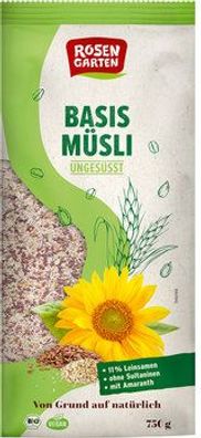 Rosengarten 3x Basis-Müsli ungesüßt 750g