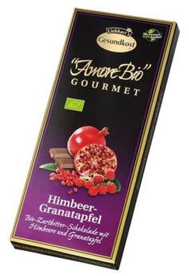 Liebhart´s Gesundkost 6x Bio-Himbeer-Granatapfel-Zartbitter-Schokolade 100g