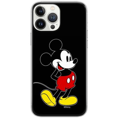 Handyhülle Cover Schutzhülle Mickey 027 Disney Full Print Schwarz