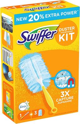 Swiffer Duster Staubmagnet KIT Handgriff + 3 Staubfang-Tücher