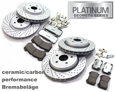 Bremskit "Platinum Silver-Series" VA: 380mm / HA:350mm Jeep Grand Cherokee SRT