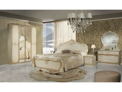 Barock Schlafzimmer Lavinia in Beige 6-Teilig