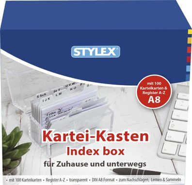 Toppoint® 49973 Karteikasten Plastik -A8, transparent