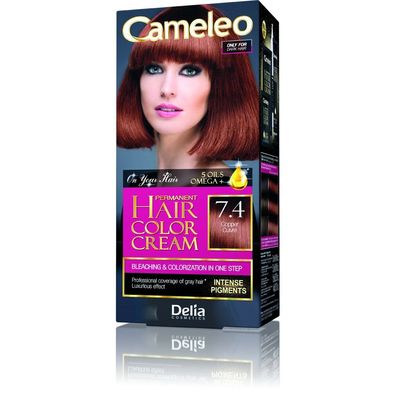 Cameleo Omega Permanente Haarfarbe Creme 7,4 Kupfer