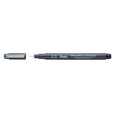 Pentel S20P-3A Pointliner Fineliner schwarz 0,3 mm