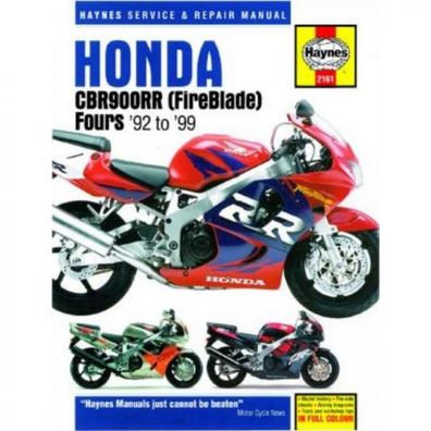 Honda Motorrad CBR900RR Fireblade Fours (1992-1999) Reparaturanleitung Haynes